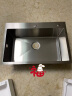 美标不锈钢加厚手工水槽溢水孔大单槽厨房橱柜水池洗碗盆洗菜盆 手工700mm大单槽 实拍图