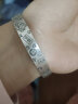 千足尹9999足银手镯女国风招财猫实心手环男女情侣吉言手镯礼物送女友 平安喜乐吉言银手镯约31克 实拍图