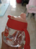 日康（rikang）水杯儿童 学饮杯 把手款宝宝吸管杯带重力球260ML 桔黄B1046 实拍图