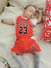 迪迪熊日记（DIDIXIONGRIJI）宝宝套装夏季运动童装儿童短袖短裤两件套一岁婴儿衣服小童夏装男 短袖套装 篮球衣23 红色 90 cm(24M) 实拍图
