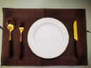 福恩世骨瓷金边盘子套装创意家用陶瓷菜盘平盘西餐牛排盘子浅碟酒店摆盘 金边—8英寸平盘4个 实拍图
