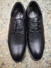 宜驰（EGCHI）皮鞋男士商务休闲系带英伦正装增高鞋子男 A9066 黑色 38 实拍图