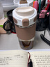 私家良品（cica） 玻璃水杯男女泡茶杯茶水分离办公室咖啡杯便携高颜值水杯子夏季 香茶白-（直饮款+带茶隔） 460ml 实拍图