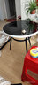 靓威（LW） 办公洽谈桌椅组合圆形店铺接待桌小圆桌休息区桌椅阳台 一桌两椅（黑色塑料椅） 实拍图