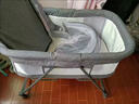 HAIZIJIA婴儿床多功能摇篮新生儿婴儿床哄睡神器哄娃式可折叠旅行宝宝bb床 卡其色+蚊帐 实拍图