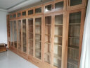 良工实木书柜带门北欧日式落地书架满墙置物架橡木原木书橱学生书房 原木色单门+顶柜（总高2350mm） 实拍图