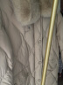 伊芙丽菱格羽绒服女2021冬季新款中长款时尚毛领鸭绒外套 卡其色 165/88A/L 晒单实拍图