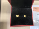 明牌珠宝情人节礼物  足金黄金时尚皇冠耳钉耳饰女AFH0031工费80 皇冠耳钉 约1.17克 实拍图
