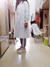 窈嘉长袖白大褂实验服学生白色大衣男女护士服医师医生服食品厂工作服 中厚款松紧袖口 165/M 实拍图