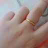 中国黄金（CHINA GOLD）黄金戒指女光面钻纹米字螺纹足金素圈指环结婚中秋节礼物送老婆 【今/次日达】圈号14 约1g【国金礼盒】 实拍图