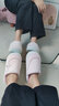 利达妮（TZLDN）棉拖鞋女秋冬季新款室内居家用厚底防滑毛绒保暖可爱情侣毛毛鞋男 浅粉 36-37 (适合35-36码) 实拍图