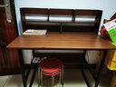 人文成家电脑桌台式简约书桌书柜书架一体组合学习桌家用卧室办公写字桌子 拉丝黑橡木色100CM 单书桌 实拍图