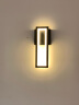 木丁丁壁灯卧室床头led灯现代简约楼梯客厅背景墙壁灯过道走廊轻奢灯饰 矩形壁灯黑色暖光17W 实拍图