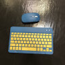法普拉（FAPULA） 蓝牙无线iPad键盘适用于iPad手机平板笔记本电脑办公可充电女生卡通鼠标 【蓝黄撞色】 10寸充电版键盘+充电鼠标 实拍图
