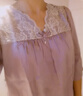 美标商场同款送礼真丝睡衣女春秋100%桑蚕丝绸性感外穿本命年红家居服 灰紫 M (160/84A) 实拍图