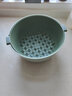 plazotta seit 1893德国  加厚双层洗菜篮厨房洗菜盆 沥水篮 创意客厅果盆 水果篮 小号浅绿圆形（普通）1个2000ml 实拍图