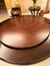 磐诺印象 实木餐桌圆桌转盘桌面木转盘圆盘圆台面桌面饭桌转台圆形转盘 胡桃色 100cm 实拍图