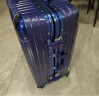 EAZZ【一体铝框｜退换免费】行李箱铝镁合金拉杆箱旅行箱登机密码皮箱 高端 铝框一蓝色 24英寸 中短途 出差旅游托运箱 实拍图