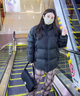 花田衣亩羽绒服女2024新款冬季oversize加厚面包服宽松简约外套90%白鸭绒 黑色 90%鸭绒慵懒风 S#推荐体重（90-110斤） 实拍图