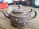 瑞飘茶壶大号泡茶壶大容量半手工单壶陶瓷家用茶具茶杯套装 麒麟壶 紫 实拍图