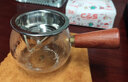 从简 公道杯花梨木侧把玻璃分茶器加厚耐热公杯大号带茶漏功夫茶具 C-400M-1公杯配不锈钢过滤300ML 实拍图