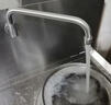 牧滨 304不锈钢厨师灶台水龙头酒店猛火灶台摇摆式半自动厨房水龙头 30厘米长（配固定螺帽） 实拍图