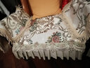 秋恋（qiu lian）四季通用座垫高档奢华美式欧式123组合皮沙发专用坐垫扶手巾防滑 鸿运当头（米） (70+裙摆) x 180 沙发垫 实拍图