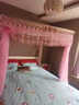 曼娅奴（MIGAINO）伸缩蚊帐架1.5x2米蚊帐三开门宫廷不锈钢支架纹帐U型蚊帐加密纱 流苏粉色伸缩 2*2.2米床32号杆超加粗 实拍图