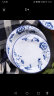 昭乐  年年有鱼青花瓷圆形饭盘子菜盘家用创意陶瓷西餐沙拉水果盘 7英寸圆盘蓝鱼（4个装） 实拍图