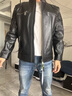twetybird哈雷机车服高端真皮皮衣男头层牛皮摩托车骑行服高档男士皮夹克 黑色 【精选头层牛皮】 M （适合125-135斤) 实拍图