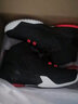 乔丹QIAODAN男鞋磨砺篮球鞋秋季新品高帮皮面减震耐磨球鞋 黑色活力橙(高帮革面) 40.5 实拍图