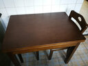 南之安 (顺丰速发)餐桌全实木餐桌椅组合6人长方小户型简约橡胶木长方桌 胡桃色 1m *0.6 一桌2椅2凳全实木 实拍图