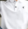 乔丹短袖t恤男装POLO衫翻领夏季休闲速干透气跑步健身服运动短袖T男士 1314F【推荐】白色-polo翻领 2XL 实拍图