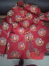 奉孝中老年女装秋冬外套妈妈装喜庆唐装棉袄老年人奶奶装生日祝寿上衣 深红(加棉) 加厚 3XL （建议115-125斤） 实拍图