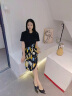 卡吉蘭娜连衣裙女装夏季新款韩版减龄气质显瘦遮肚小个子T恤拼接中长裙子 黑色 M 95-115斤 实拍图