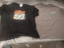 啄木鸟（TUCANO）纯棉短袖T恤男韩版潮流宽松大码重磅打底衫青少年学生夏天男短袖 黑/小伙伴 S （重90-100斤高155-160） 实拍图