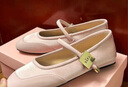 他她（TATA）新中式平底玛丽珍鞋软底芭蕾舞鞋24春商场同款XCK01AQ4 粉色 39 实拍图