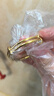 老庙黄金手镯足金光圈宝宝镯可推拉可调节百天满月生日送朋友周岁礼物 【经典素圈】约3.1g+礼盒 实拍图