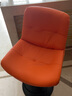 千牛卫北欧吧台椅家用现代简约轻奢酒吧椅子升降旋转收银高脚吧凳子舒适 高款橙色（黑色脚） 实拍图