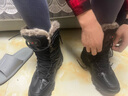 全洲狼 雪地靴男冬季新款东北棉鞋男大码抗寒防水加绒保暖轻便防滑靴子 黑色棉鞋2103 41 (255mm) 实拍图