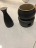 泥印陶瓷温酒器烫酒壶暖酒器加热煮酒温酒壶带烛台炉白酒酒杯酒具套装 T34-11D黑陶酒具礼盒 配十粒蜡烛 礼盒包装 实拍图