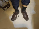 蜻蜓牌春秋季新款皮鞋男真皮透气中年人商务休闲鞋防滑软底中老年爸爸鞋 棕色 四季款 42 实拍图