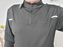 艾伦伯顿半拉链训练服男速干衣长袖秋季体育田径运动t恤跑步健身衣服上衣 黑色【速干透气】 2XL 【160-180斤】 实拍图