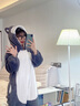 束时·创漫动漫卡通连体睡衣袍男女情侣秋冬加绒加厚珊瑚法兰绒动物家居服套 大二哈睡袍套装(睡袍，睡裤)+棉鞋 2XL (165-175cm,适用65-80kg) 实拍图
