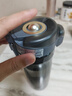 诺百纷第四代弹盖磁弹杯茶水分离泡茶杯男士女士户外便携大容量塑料水杯 深灰+大小茶仓800ml 实拍图