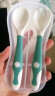 babycare宝宝辅食勺 儿童餐具训练可弯头勺叉 儿童勺子套装（2个装） 2108珀绿 实拍图