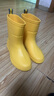 CREATURE HABITS儿童雨鞋防水防滑中筒男童小孩幼儿轻便舒适中筒雨鞋女童雨靴 黄色 34 ，33-34，(内长22cm) 实拍图