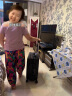 波尔盾（BAOERDEN）铝框行李箱男女大容量密码旅行箱万向轮20登机拉杆箱 墨黑 22英寸 托运箱-(隔层网兜+轻音轮) 实拍图