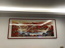 悠弦国画山水画办公室挂画沙发背景墙客厅装饰画水墨字画靠山图风景画 鸿运当头 画框203*85厘米 实拍图