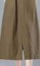 衣典零一（LEDIALYI）半身裙女夏季2024新款气质女装中年小个子中长款亚麻a字裙子夏天 卡其色 XL （建议120-132斤） 晒单实拍图